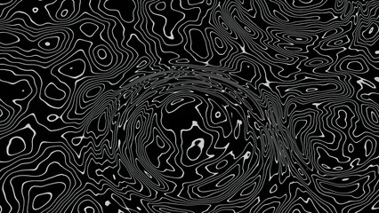 3d illustration - abstract digital  texture  background,  with lines circles like isobars - obrazy, fototapety, plakaty