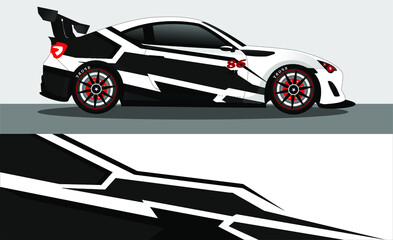car wrap abstract racing graphic background for vinyl wrap and stickers © Arjuna