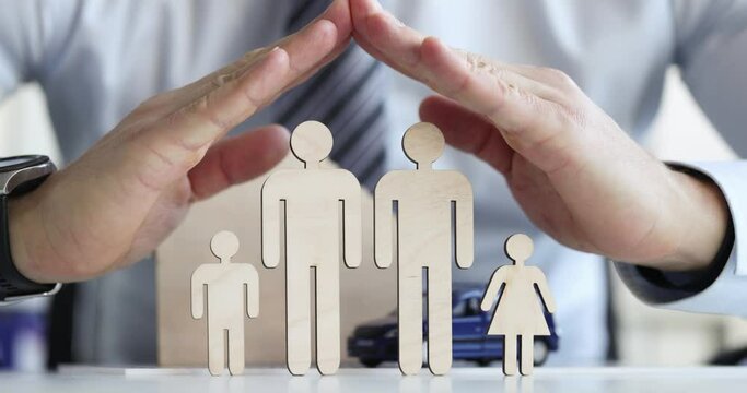 Lawyer defends with hands family with same-sex parents closeup