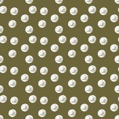 Seamless pattern of small white circles. Cute design of background, interior, wallpaper, textiles, fabric, packaging.