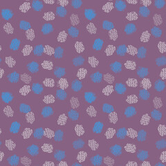 Abstract geometric pattern of multicolored circles, strokes, spots. Seamless pattern. Design of background, template, packaging, fabric, wallpaper, textiles.