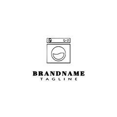 washing machine logo cartoon icon design template isolated vector illustration