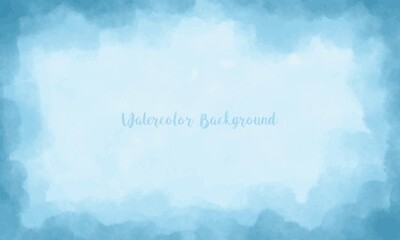 Naklejka na ściany i meble Abstract blue sky background with watercolor style