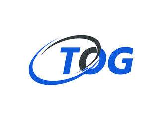 TOG letter creative modern elegant swoosh logo design