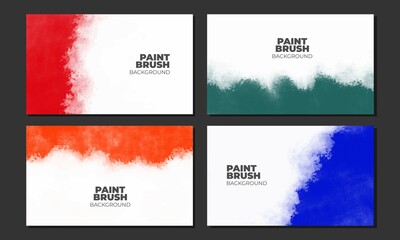 Naklejka na ściany i meble Set of abstract paint brush background