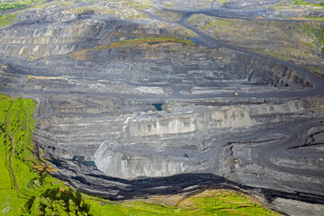 Coal quarry from the side part above