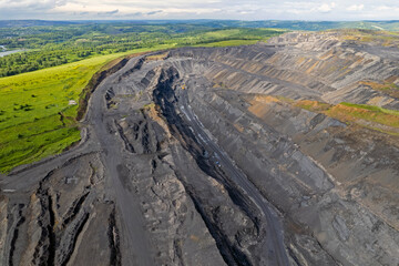 Coal quarry from the side part above