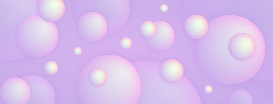 Vector Abstract Pink Holographic Bubbles Design Banner Pattern Background Template