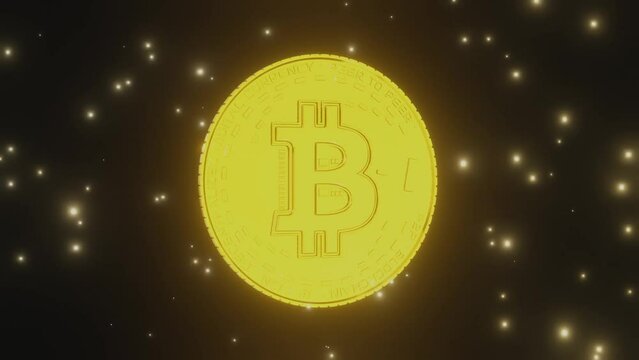 3D bitcoin animation