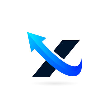 x arrow vector logo design