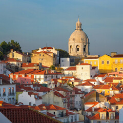 Fototapeta na wymiar Panoramic view of Lisbon Old Town, Portugal