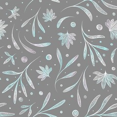 Pattern with abstract flora
