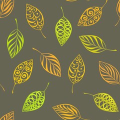 Pattern with leaves