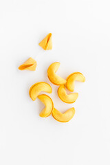 Chinese fortune cookies with empty blank. Good luck and asian New Year background