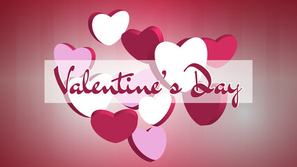 valentines day card design illustration decorative elements background typography and website