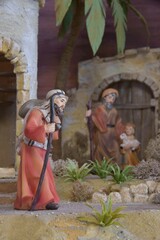 Fototapeta na wymiar Weihnachtskrippe orientalisch , nativity scene, Diorama, Modellbau