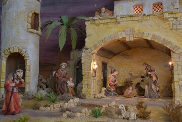 Weihnachtskrippe orientalisch , nativity scene,
Diorama, Modellbau