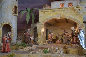 Weihnachtskrippe orientalisch , nativity scene,
Diorama, Modellbau