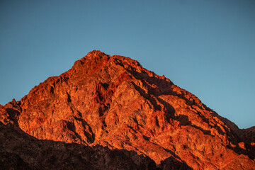 View of red desert mountains in Negev, Eilat, Israel
