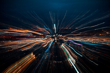 abstract wave lights in colorful colors; abstract background, illuminated lights, abstract speed lines motion