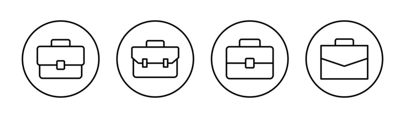 Briefcase icons set. suitcase sign and symbol. luggage symbol.