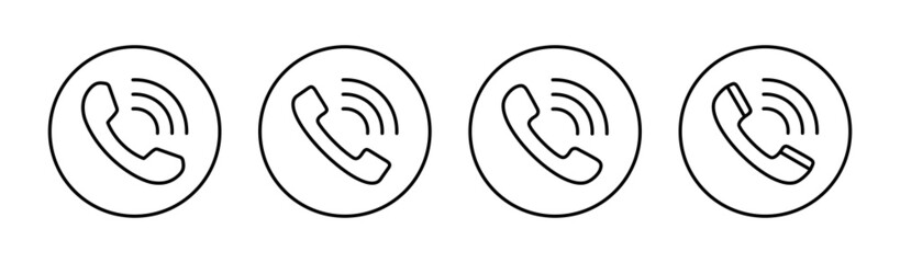 Call icons set. telephone sign and symbol. phone icon. contact us