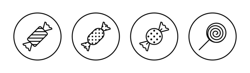 Candy icons set. candy sign and symbol.