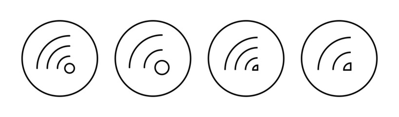 Wifi icons set. signal sign and symbol. Wireless  icon