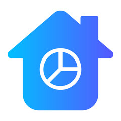 Obraz premium smart home gradient icon