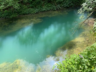 Protected landscape karst spring Kamacnik or the source of the river Kamačnik Gorski kotar -...