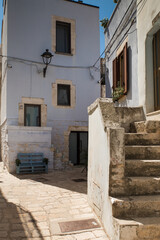 South Italy in summer. Casamassima, the blu village in Apulia