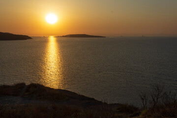 Fototapeta premium The Sea of ​​Japan off the eastern coast of Russia in the Far East.