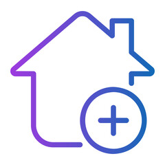 houses gradient icon