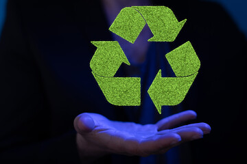 Recycling. Green recycle eco symbol