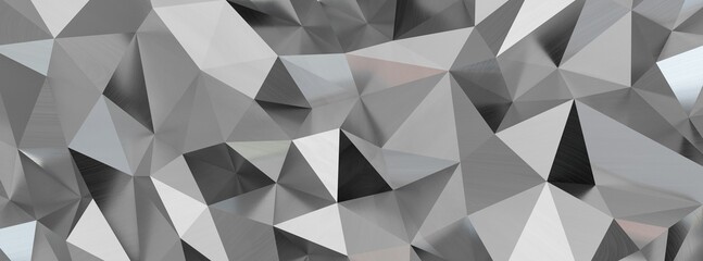Abstract 3d rendering of triangulated surface. Contemporary background. Futuristic polygonal