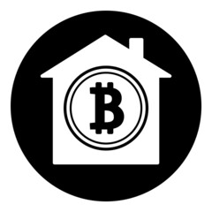 Bitcoin Flat Icon Isolated On White Background