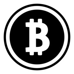 Bitcoin Flat Icon Isolated On White Background
