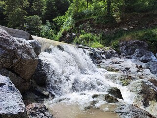 waterfall in the mountains