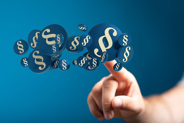 Law and justice concept modern