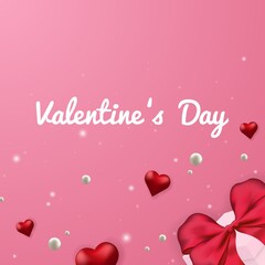 Valentine's Day greeting card, illustration, banner...
