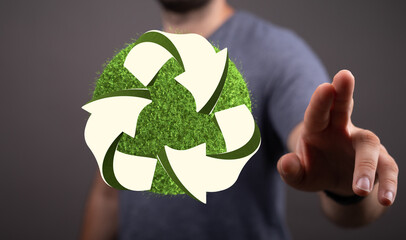 Recycling. Green recycle eco symbol