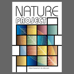 Couverture pour une brochure sur la sauvegarde de la nature avec une typographie et un graphisme original et moderne.