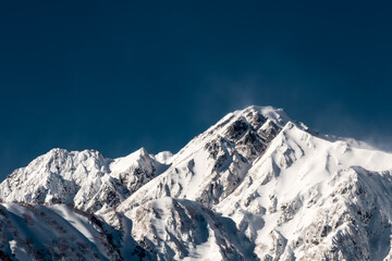 見事な冬山の風景