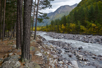 Autumn river Baksan 