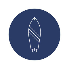 Modern surfboard icon vector