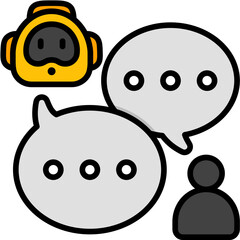 conversation filled outline icon