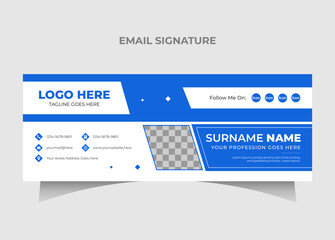 Modern Clean Email Signature Template for business With Image and colorful