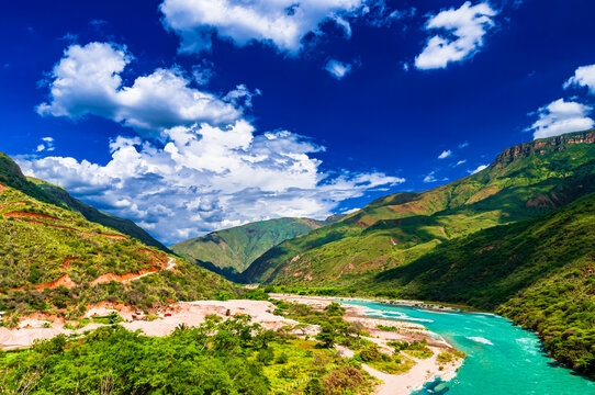 Chicamocha canyon part of national aprk located on the Santander department in Colombia
