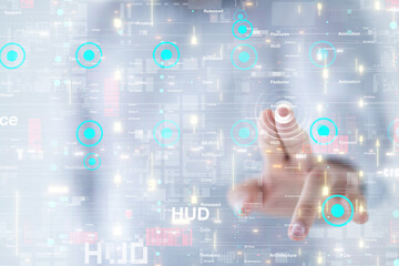 Neural network 3D illustration. Big data and cybersecurity