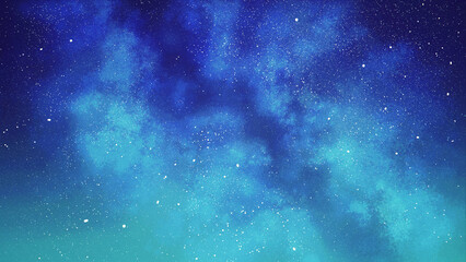 Obraz na płótnie Canvas 美しい天の川　満天の星空　背景装飾イラスト